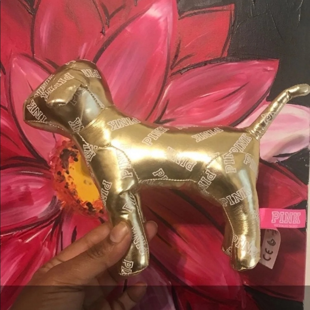 VS Pink gold plush dog - Picture 1 of 6
